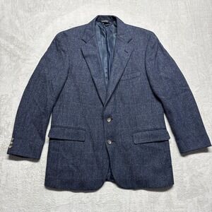 VTG Polo University Club Ralph Lauren Blazer Mens 44 Wool Tweed USA Academia